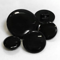 2005 - Black Shank Button - 4 Sizes, Priced per Dozen